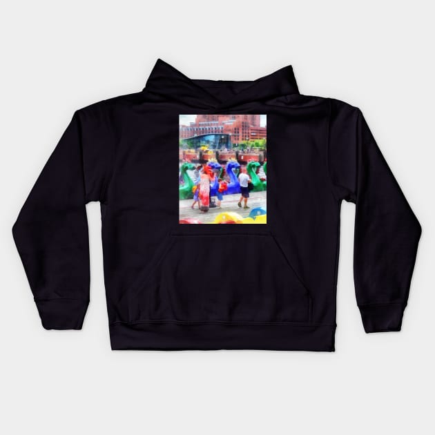 Baltimore MD - Dragon Boats Kids Hoodie by SusanSavad